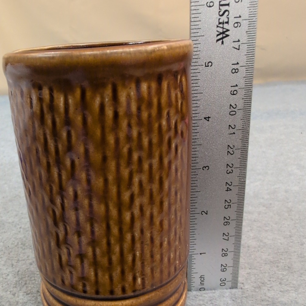 Vintage Orchids of Hawaii Tiki Mug R91 Hawaiian MCM Brown Glaze - Picture 3 of 6